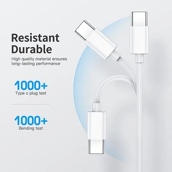Fast Charging USB Cable for iPhone, Samsung, Huawei and Laptop - Type C Charger Cable