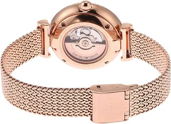 Emporio Armani Ar60063 Automatic Rose Gold Stainless Steel Mesh Watch