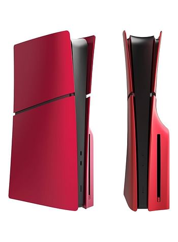 PS5 Slim Digital Edition Console Plates Case for PS5 Slim Optical Drive Replacement, Hard Anti-Drop Panel Shell Accessories - Red