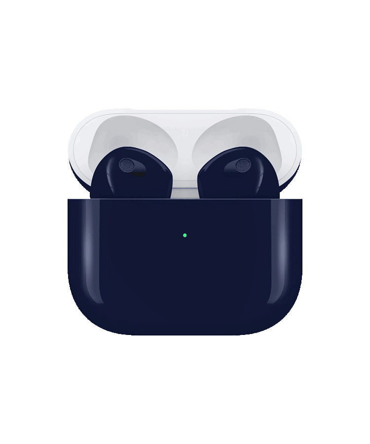Caviar Customized Apple Airpods (3rd Generation) Glossy Navy Blue