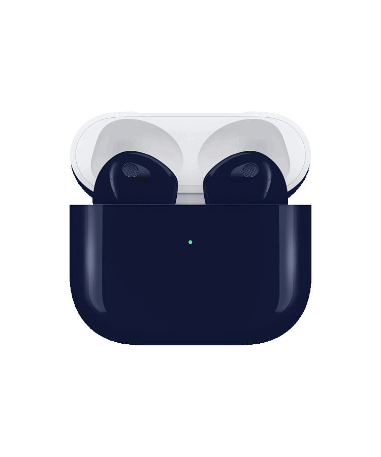 Apple Airpods (3rd Generation) Customized By Caviar Glossy Navy Blue