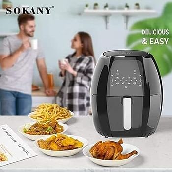 Digital Air Fryer 8L, Oil Free Healthy Air Frying Pan, with Digital Touch, 1800 Watt/SK-8014