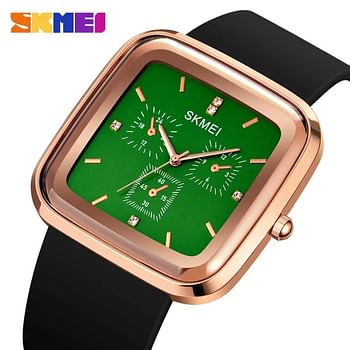 SKMEI Men Watch Fashion Waterproof Silicone Strap Men Quartz Watch 1902 Green / Black