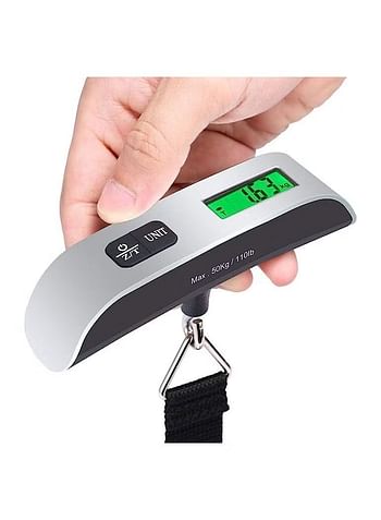 Digital Luggage Weighing Scale Silver/Black