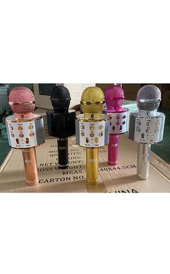 Karaoke Wireless Microphone with Speaker ASD-178(GOLD)