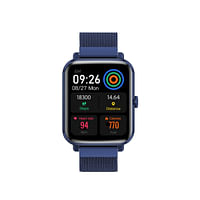Promate Smart Watch, Bluetooth 5.3 Health and Fitness Tracker with Media Storage, 1.78” AMOLED Display, 20 Day Battery Life, 37 Sports Modes and IP68 Water Resistance for iPhone 14, Galaxy S22, ProWatch-M18.Blue