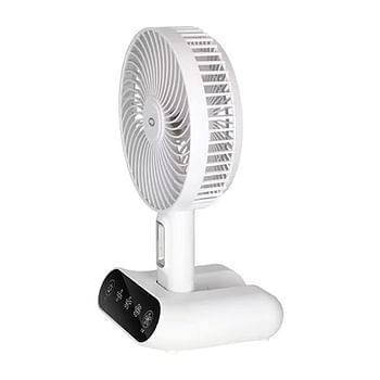 DP-7624, Rechargeable Small Table fan With LED Light