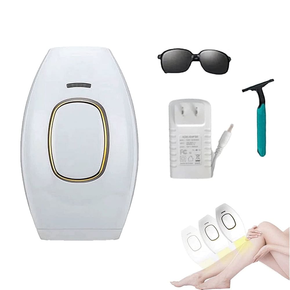 IPL Laser Hair Removal, Laser Hair Removal Device for Women Man, Painless Full Body & Face Hair Removal at Home White