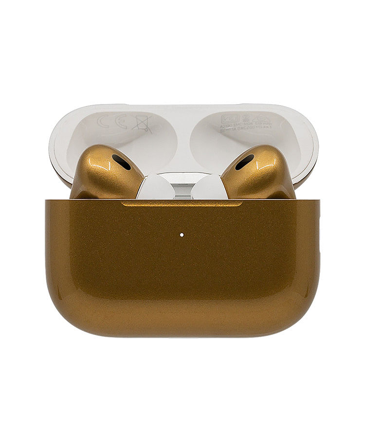 Apple Airpods Pro (2nd Generation) Customized By Caviar Glossy Metallic Gold