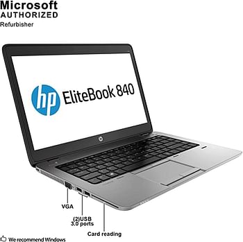 HP 2018 Elitebook 840 G1 14inch HD LED-backlit anti-glare Laptop Computer, Intel Dual-Core i5-4300U up to 2.9GHz, 8GB RAM, 500GB HDD, USB 3.0, Bluetooth, Window 10 Professional