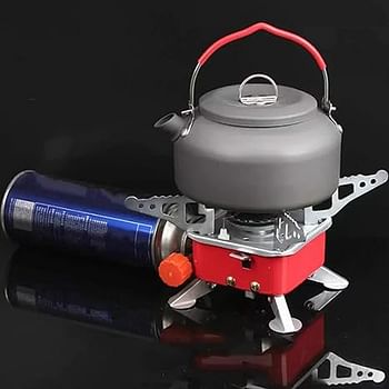 Mini Portable Square-Shaped Gas Butane Burner Camping Stove Travelling Stainless Steel Cooking Stove Folding