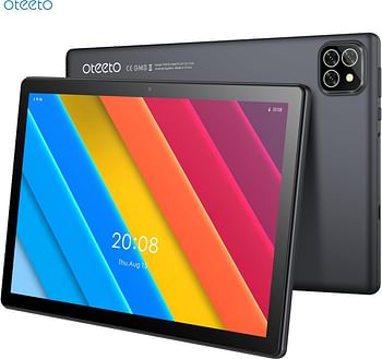 Oteeto TAB 10 Pro Single SIM 5G Network 8GB RAM + 512GBG ROM 8000 mAh 8MP Front + 13MP Rear Camera Quad Core 2.0GHz  Processor Android 13 Includes Keyboard,Mouse,Touch Pen,OTG,Flip Cover - Grey