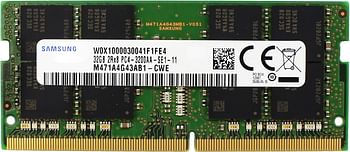 وحدة ذاكرة الكمبيوتر المحمول سامسونج DDR4 رام 32 جيجابايت 3200 ميجا هرتز SODIMM (M471A4G43AB1-)