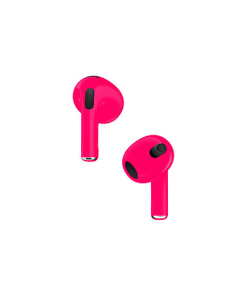 Caviar Customized Apple Airpods (3rd Generation) Glossy Neon Pink