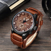 CURREN 8225 Watch Men Quartz Watch Mens Top Brand Leather Sports Wristwatch