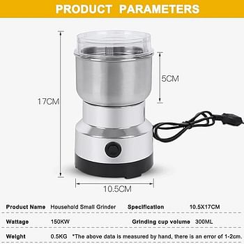 Electric Coffee Grinder for Home Nuts Beans Spices Blender Kitchen Multifunctional Coffe Chopper Blades Grains Grinder Machine