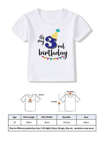 Its My 3rd Birthday Party Boys and Girls Costume Tshirt Memorable Gift Idea Amazing Photoshoot Prop  Blue