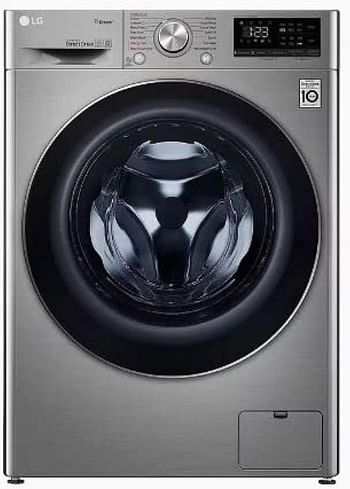 LG Vivace Washer Bigger Capacity AI DD Steam ThinQ 9KG Stainless F4R5VYL2P - Silver