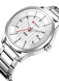 CURREN Men's Day-Date Waterproof Stainless Steel BAnd Casual Quartz Watch 8316 - 45 mm - Silver