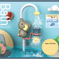 UKR Elephant Bath Toy Bathtime Water Sprinkle Activity Fun Watering 360 Rotation (Gray)