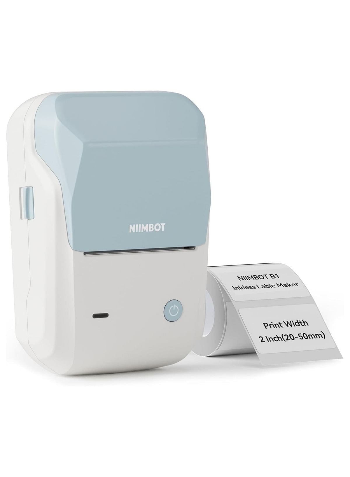 NIIMBOT B1 Label Maker Machine, Bluetooth Label Printer Thermal Label Sticker Printing Size 20-50mm, PORTABLE & SMALLER, 1500 mAh Lithium Battery, Compatible With iOS & Android For Retail, Office, Supermarket