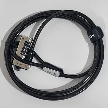 كينسينغتون K68008WW مجموعة قفل للكمبيوتر المحمول ديل N17 رفيعة وقابلة لإعادة الضبط - أسود