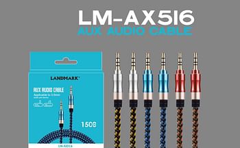 كابل Aux 1500 مم Lm-ax516 لاندمارك (ذهبي)