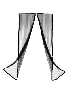 Magnetic Mesh Curtain Black