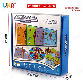 Body Structure Parts Puzzle Board Game