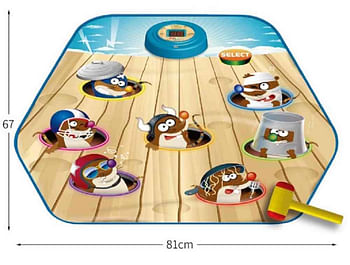 UKR Bop Moles Playmat Touch Sensitive Mat Hammer Game