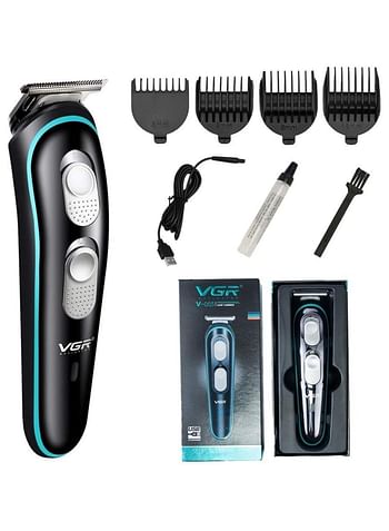 Cordless Electric Hair Clipper and Beard Trimmer for Home Use, VGR rechargeable Professional Hair Clipper for Men and Children with 4 Guide Combs