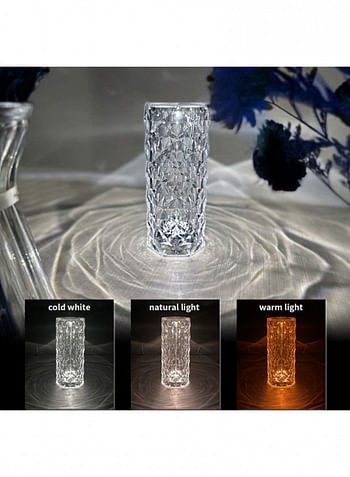 Diamond USB Charging Table Lamp Clear