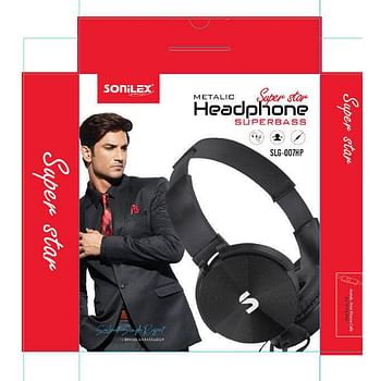 Sonilex Metalic Wired Headphone W/Mic Superstar SLG-007HP