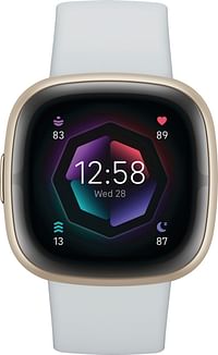 Fitbit Sense 2 Advanced Health and Fitness Smartwatch, One Size  - Blue Mist, Pale Gold