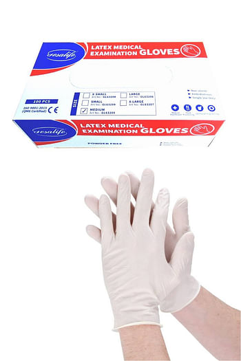 Powder Free Latex Disposable Gloves 100 Pcs