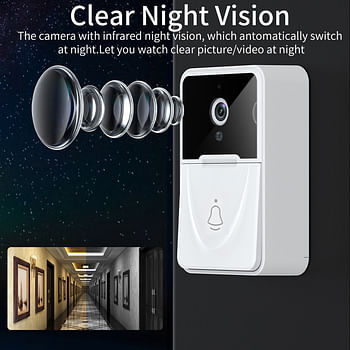 Video Door Bell WIFI Smart Visual Doorbell Two-way Intercom Support Voice Changer Bluetooth for Home Monitor 1000mah