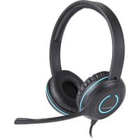 Cyber Acoustics Stereo With 3.5MM Plug Headset Unidirectional Noise-Canceling Mic AC-5002 - Black