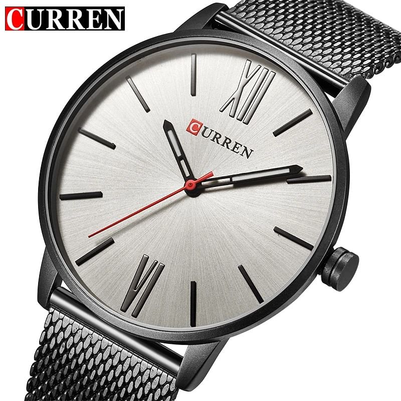 CURREN Men's Waterproof Stainless Steel Analog Watch 8238 - 44 mm - Black