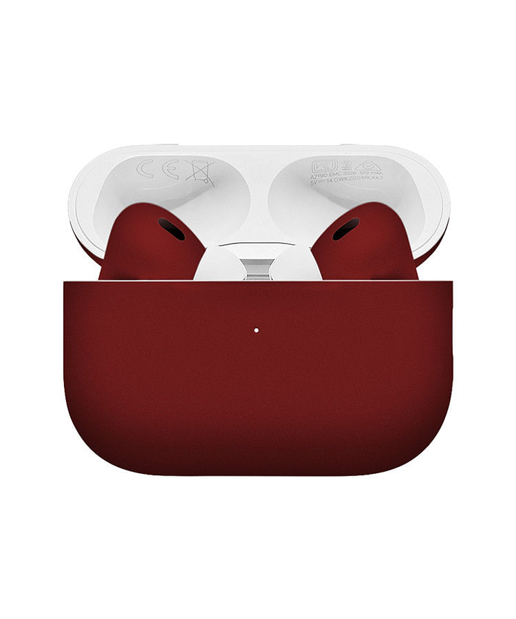 Apple Airpods Pro (2nd Generation) Customized By Caviar Matte Metallic Macbeth Red