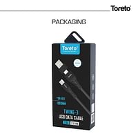 Toreto Data Cable Type-c To Micro Twine-3 Tor-831