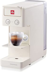 illy ماكينة صنع القهوة Y3.3 Iperespresso، Espresso & Filter Capsules ماكينة صنع القهوة ، تصميم مدمج ، أبيض