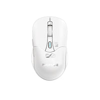 Promate Wireless Mouse, Ergonomic 500mAh Rechargeable Mice with Dual Mode Connectivity-Bluetooth v5.1-2.4Ghz Transmission-Adjustable 1600DPI-6 Functional Buttons for MacBook Air- Dell XPS 13- Asus- Samo-White