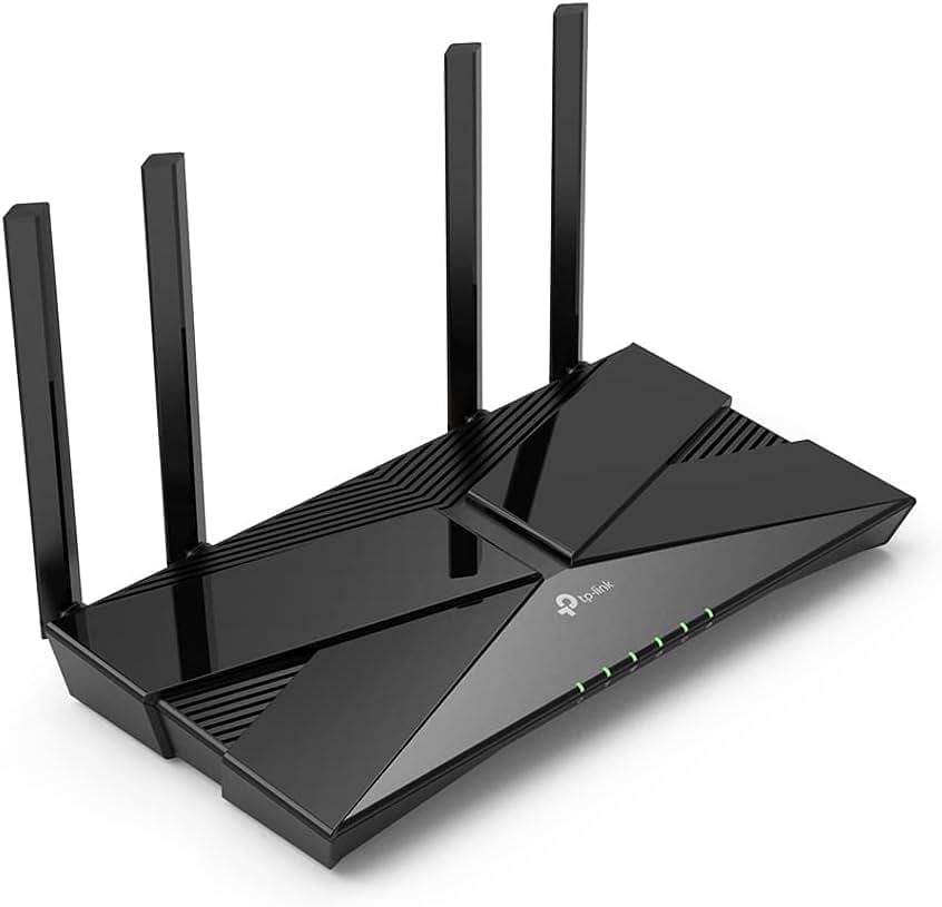 راوتر لاسلكي TP-Link من الجيل التالي Wi-Fi 6 AX1800 ميجابت في الثانية جيجابت ثنائي النطاق، يدعم OneMesh™، وحدة معالجة مركزية ثنائية النواة، مثالية للألعاب Xbox/PS4/Steam، التوصيل والتشغيل (Archer AX23)