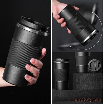 Travel Mug for Hot&Cold Drinks Insulated Coffee Mug Double Walled Thermal Mug, Portable & Reusable Coffee Cup with Vacuum Insulation Eco-Friendly Cup for Coffee,Tea