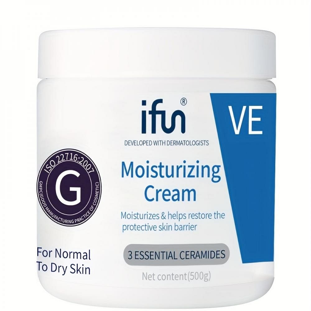 500g Moisturizing Cream Body And Face Moisturizer For Dry Skin Body Cream With Hyaluronic Acid And Ceramides Hydrating Moisturizer Fragrance Free