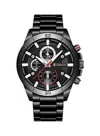 Men's Water Resistant Chronograph Watch 8275 - 49 mm - Black