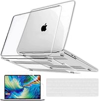 Hard Shell Case for MacBook Air 13.3inch 2020, 2019,2018, Model A2337, A1932, A2179 Crystal Clear (white clear)