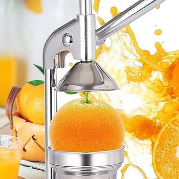Manual Citrus Juicer Portable Stainless Steel Hand Press Juice Extractor for Home Kitchen Commercial Use