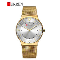 CURREN Women's Water Resistant Analog Watch 8304 Golden Silver
