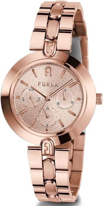 Furla Women's Stainless Steel Rose Gold Tone Bracelet Watch WW00030005L3 - Rose Gold